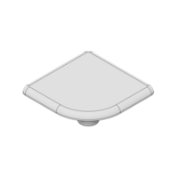 MODULAR SOLUTIONS POLYAMIDE PART END CAP 32MM X 32MM ROUND CORNER LIGHT GRAY